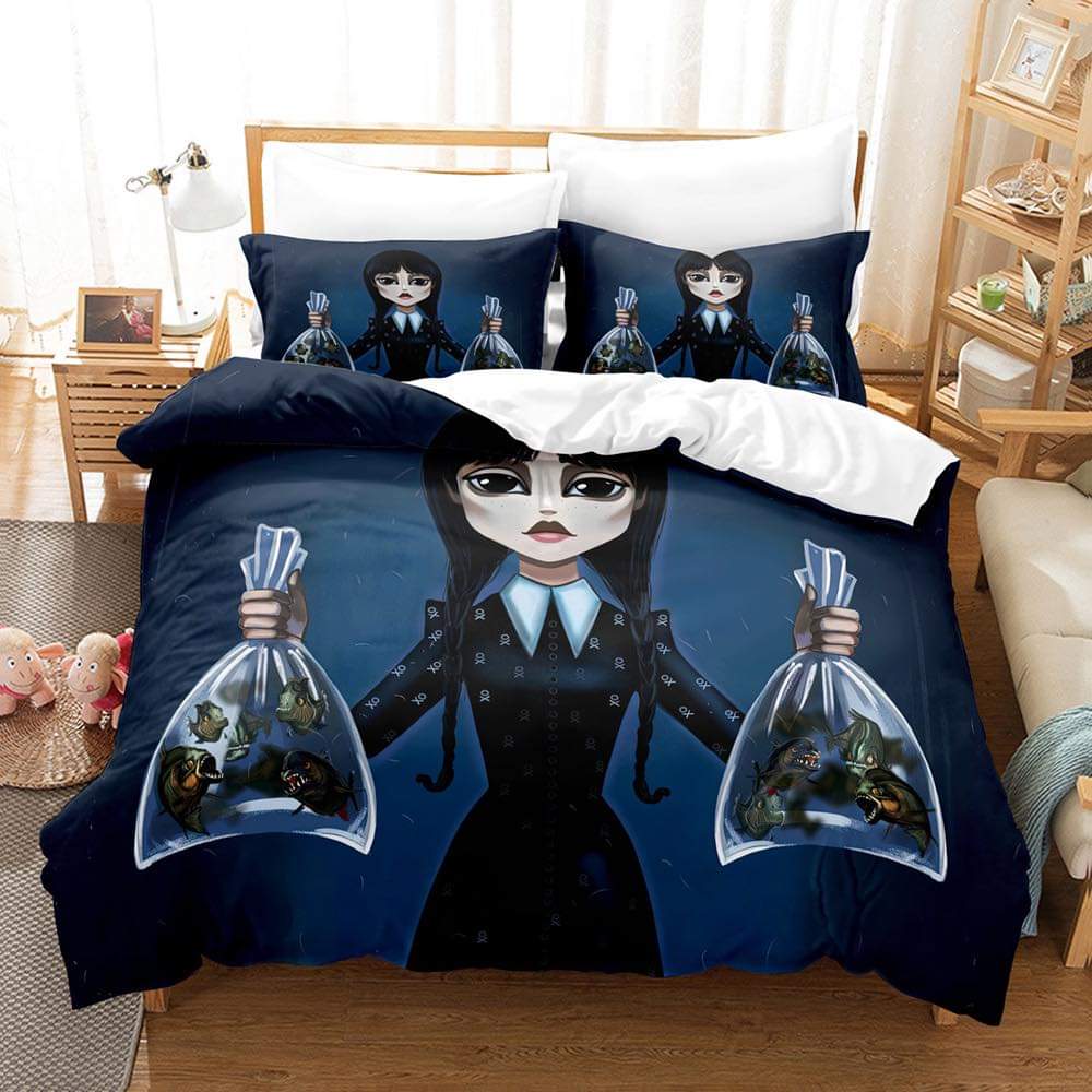 Wednesday cartoon bedding