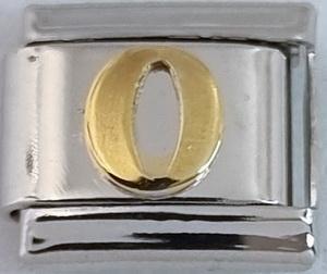 Gold Plated Number 0 9mm Charm