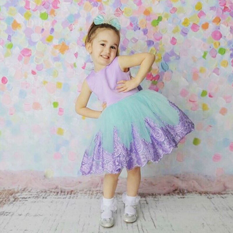 Purple Lace Dress With Bow Detail 1001009