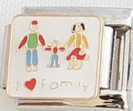 I love Family 9mm Charm-Charmed Jewellery