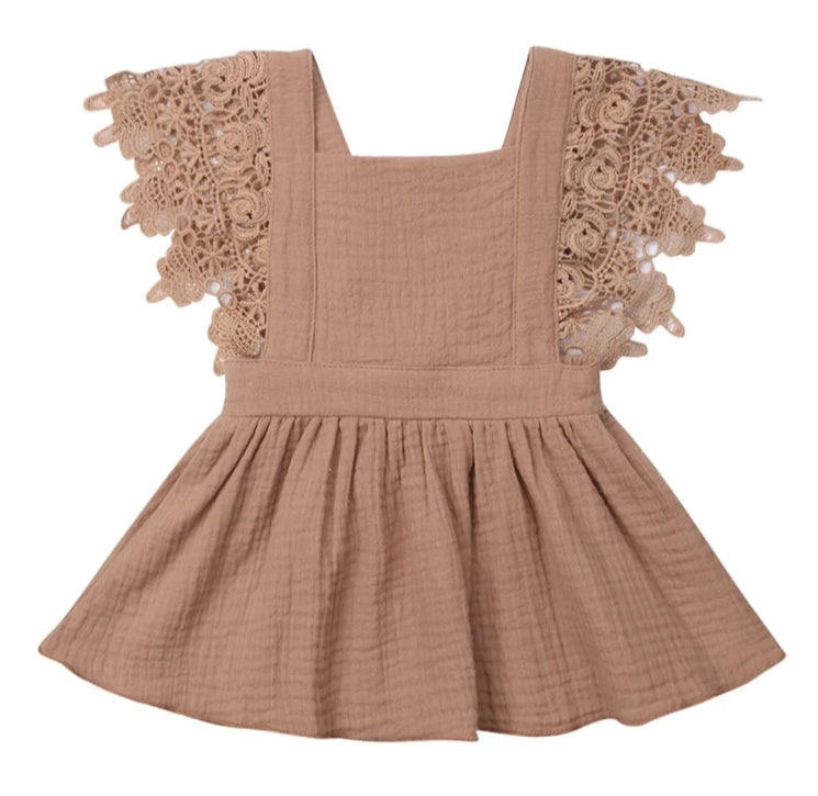 Rose Dawn Pink Lace Sleeve Dress