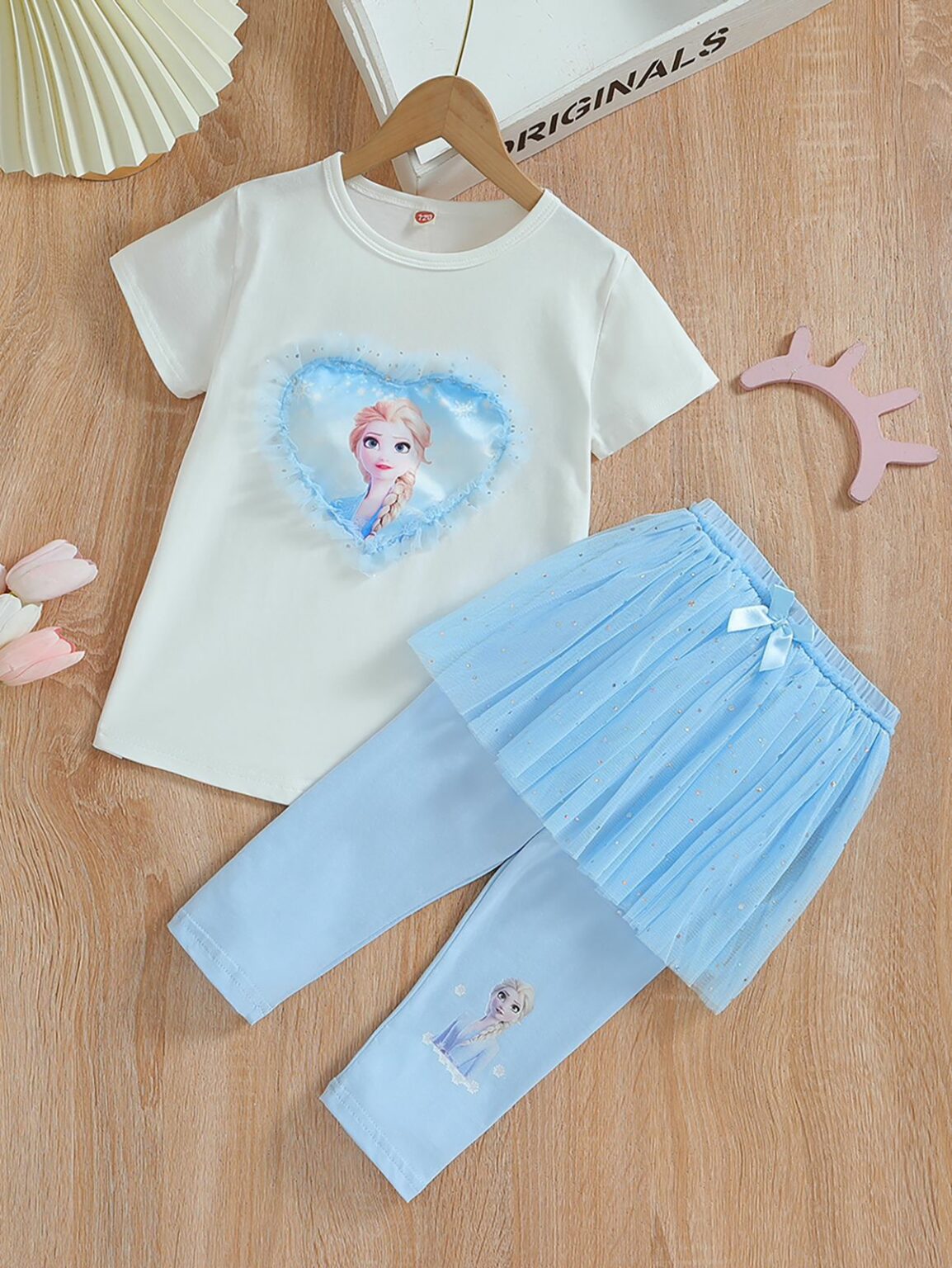 Frozen Girls T-Shirt and Tutu Leggings Set