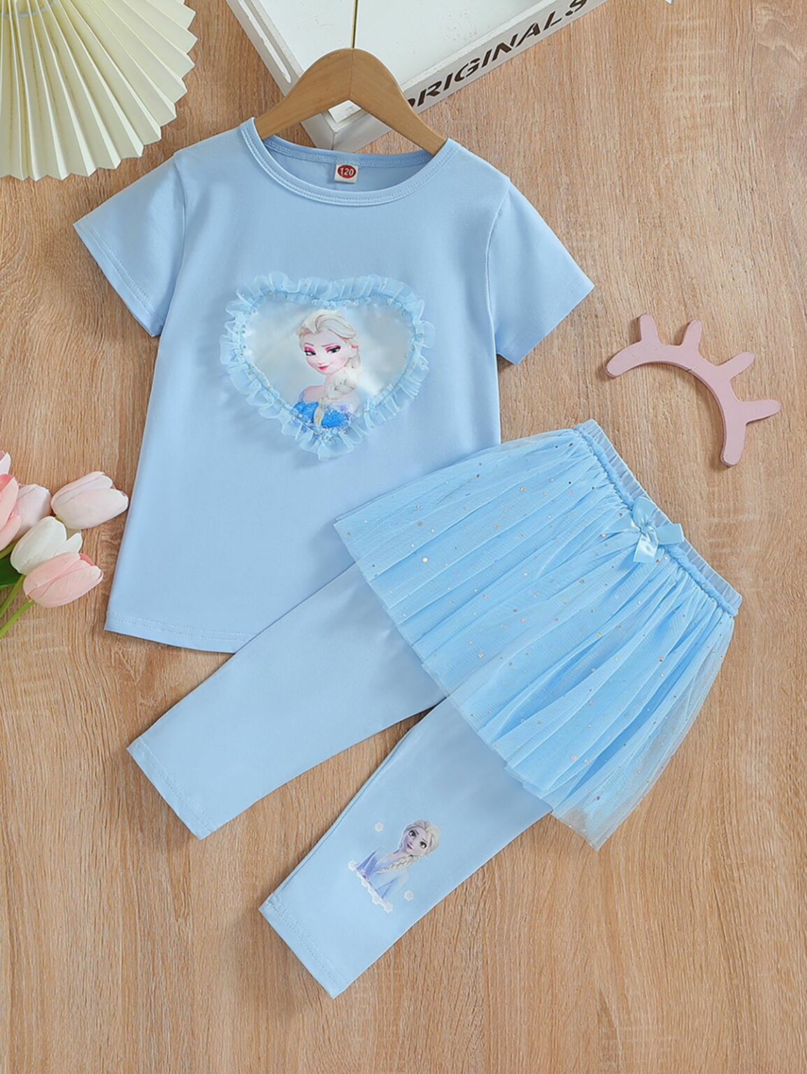 Frozen Girls T-Shirt and Tutu Leggings Set