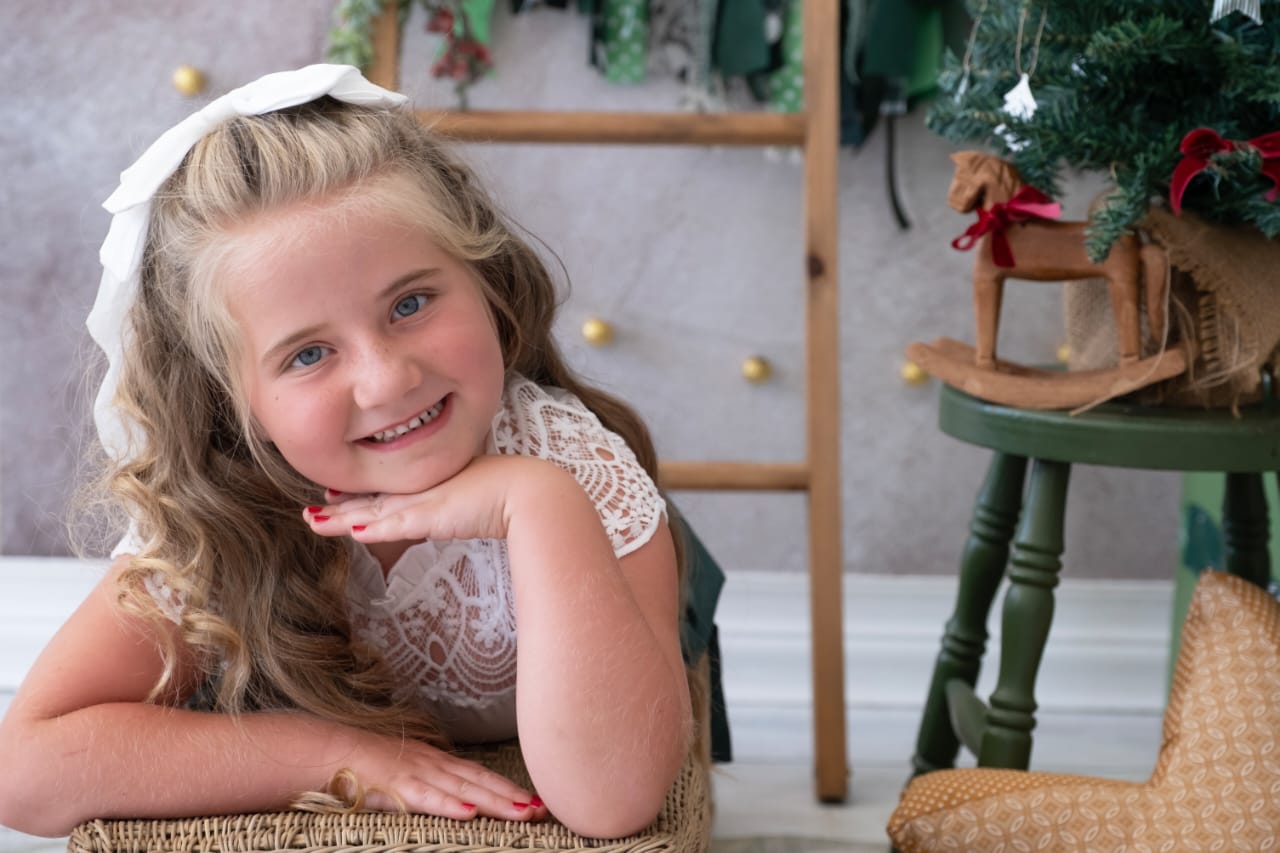 White Lace Forest Green Dress 1001150