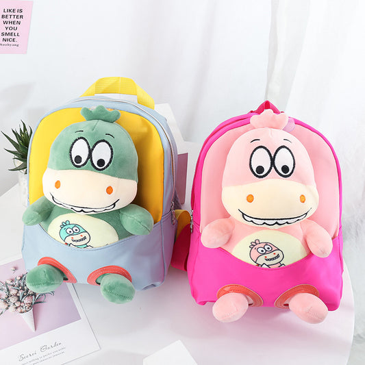 Detachable Dino soft plush backpack (2-colours)