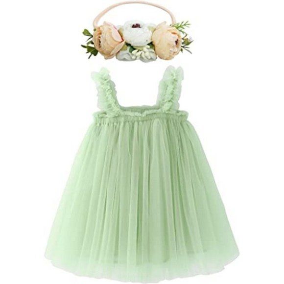 Mint Green Tulle Dress 1001072