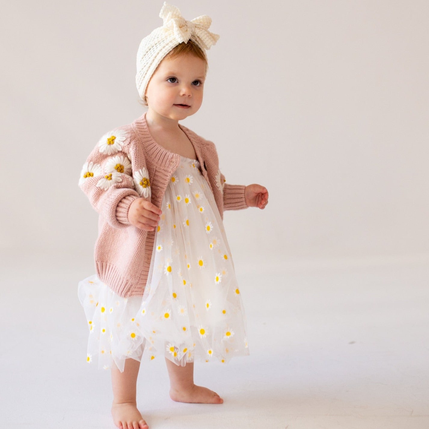 White Daisy Tulle Dress