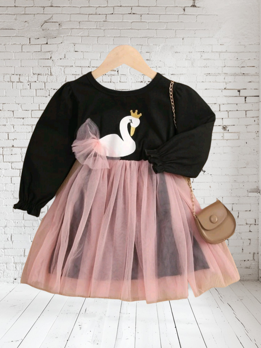 Swan Long Sleeve Dress 1001102