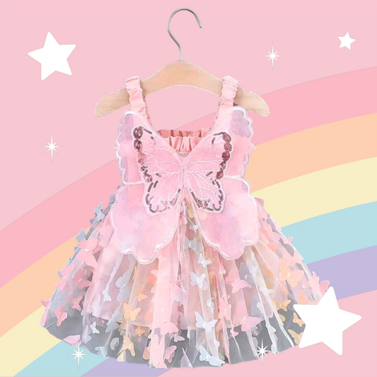 Rainbow Butterfly Mush Dress "Cutie" #1000749