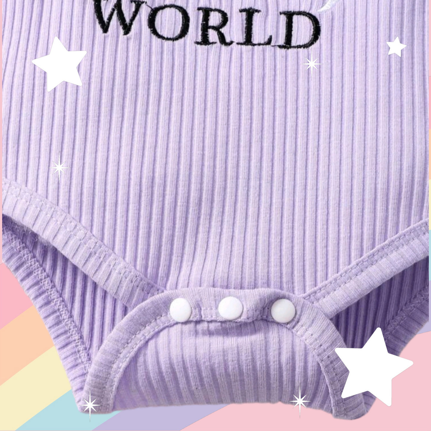 Daddy's Girl Mommy's World Purple Ruffle Romper with Floral Bloomer and Headband 