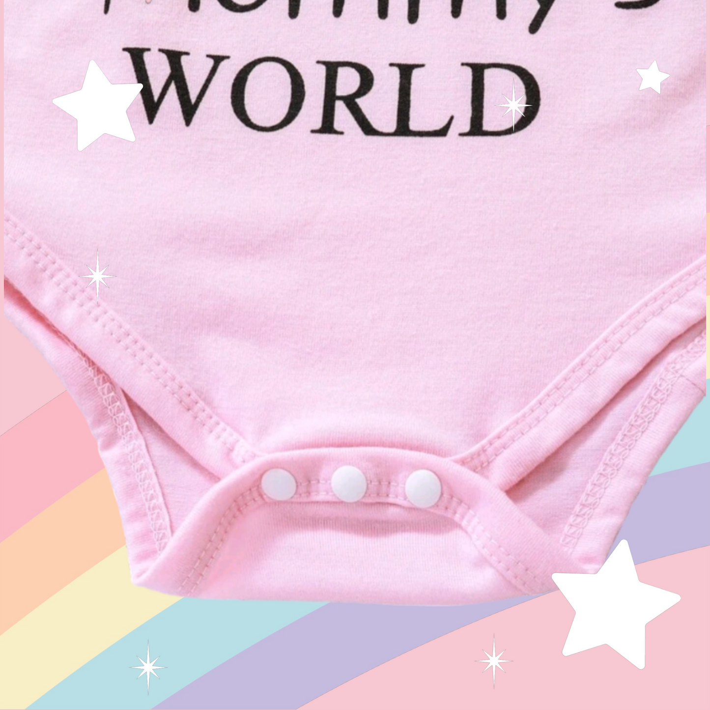 Daddy's Girl Mommy's World Pink Ruffle Romper with Floral Bloomer and Headband 1000874