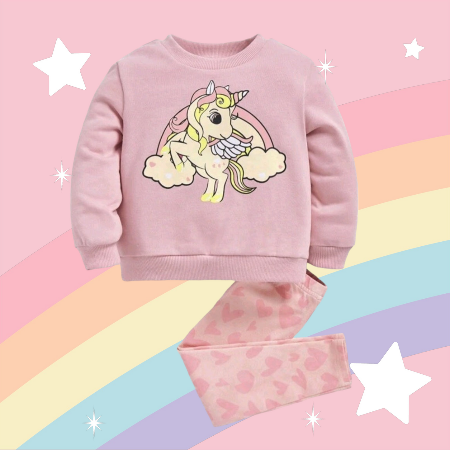 Unicorn  Cotton Crewnek Neck Top and Legging