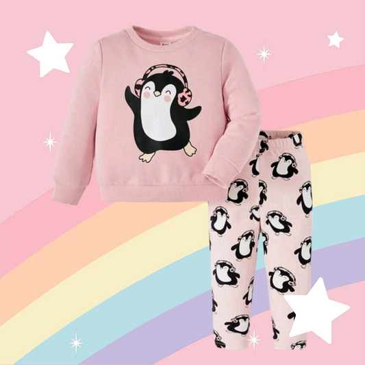 Penguin Cotton Crewnek Neck Top and Leggings #100014