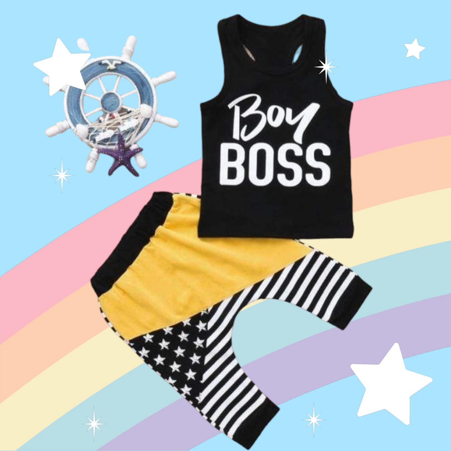 Boy Boss Black and Yellow 2PSC