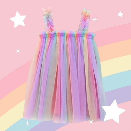 Rainbow Tulle Dress 
