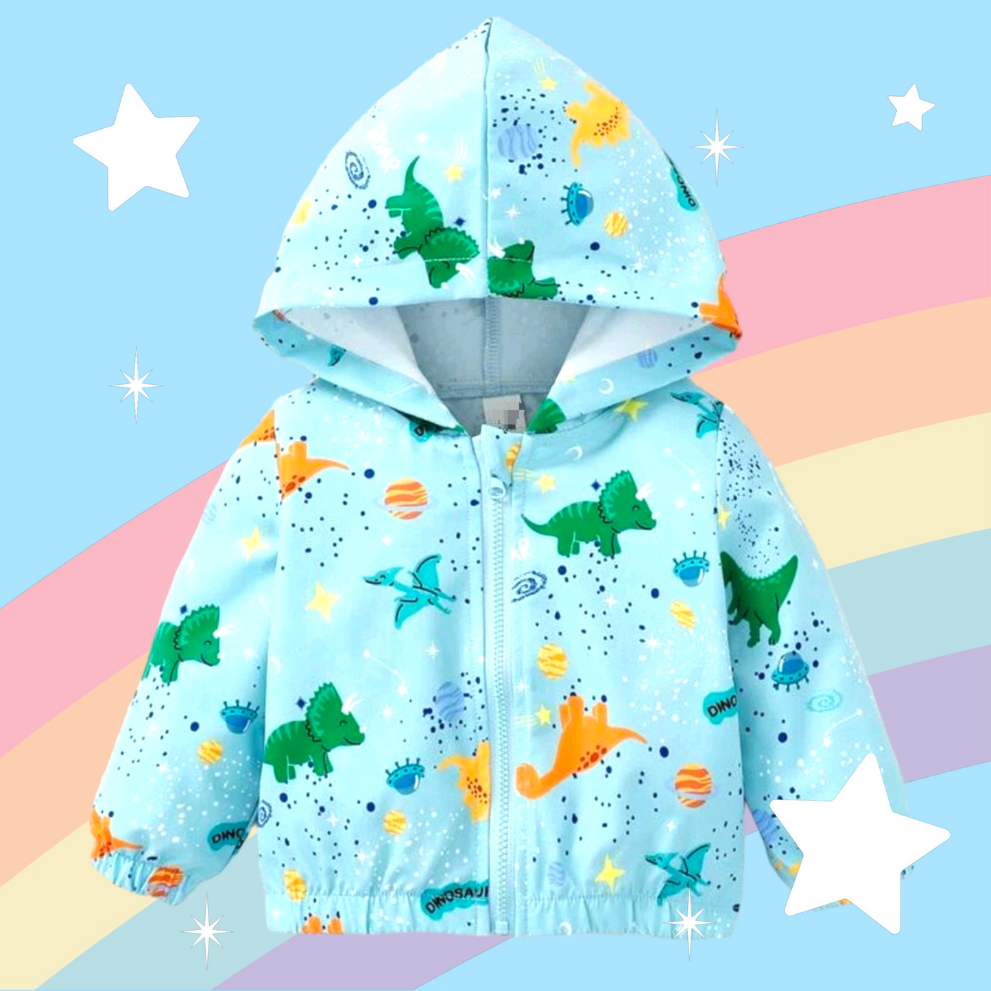 Blue Dinosaur Windbreaker Jacket 1001095