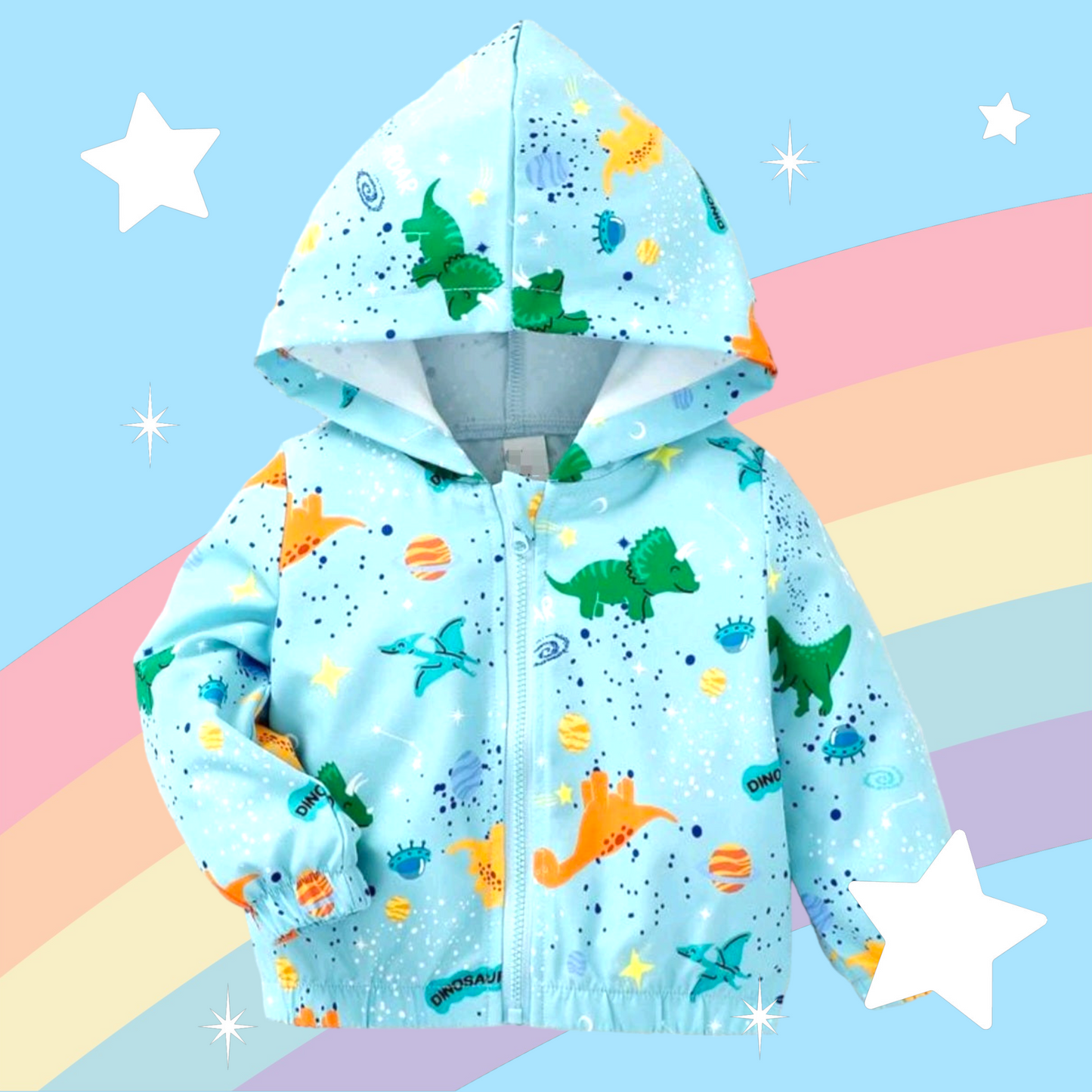Blue Dinosaur Windbreaker Jacket 1001095