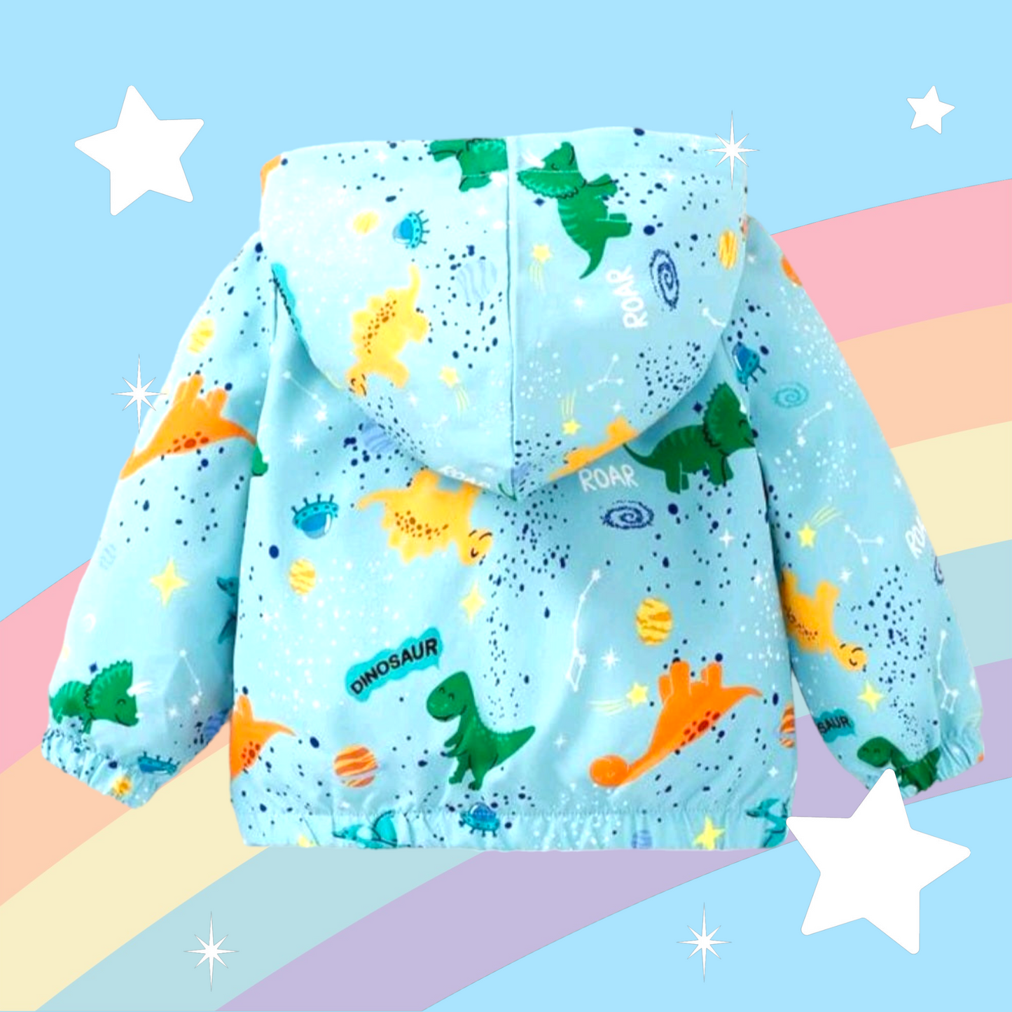 Blue Dinosaur Windbreaker Jacket 1001095