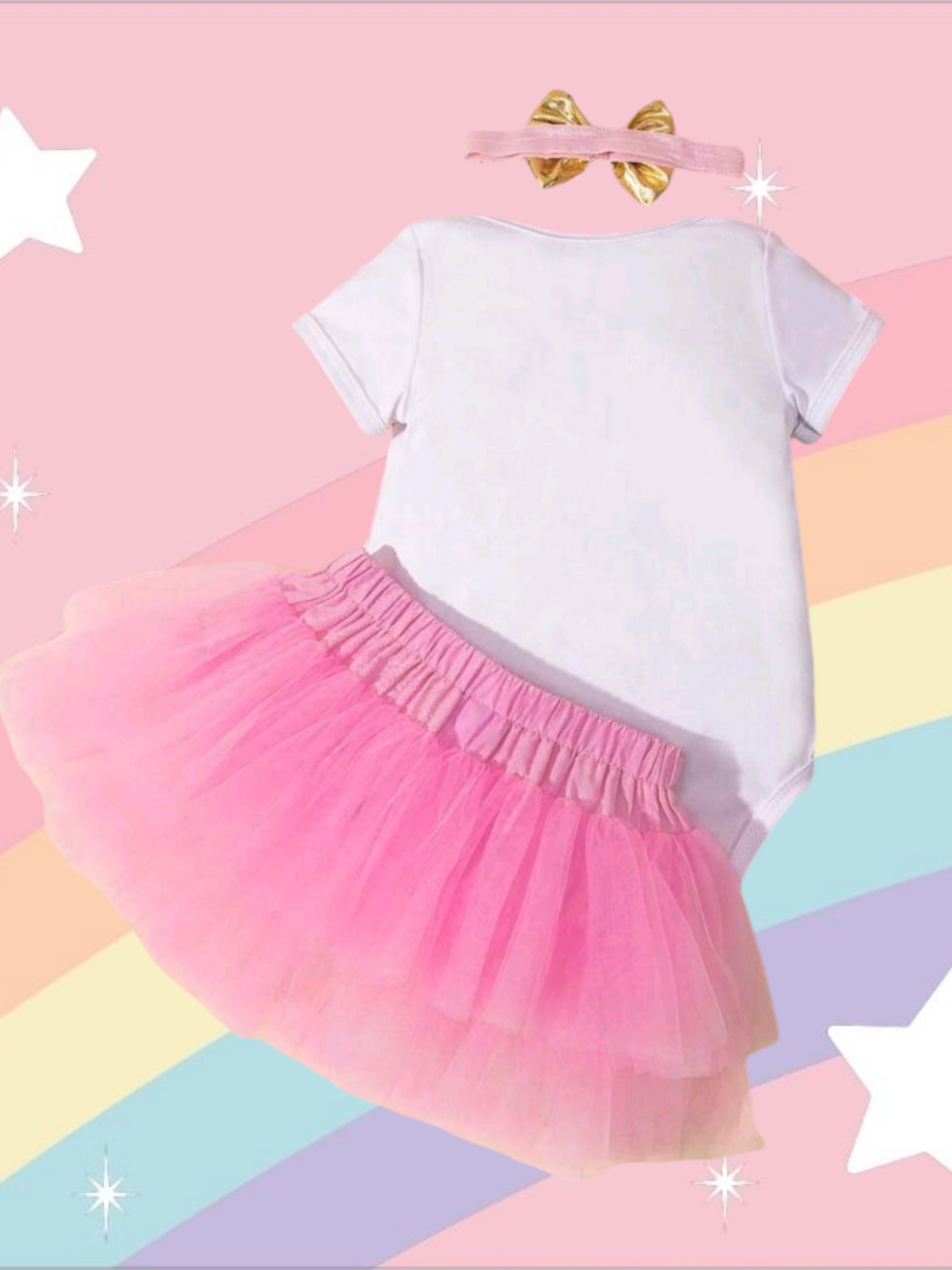 First Birthday Romper,  Tutu Dress and Headband