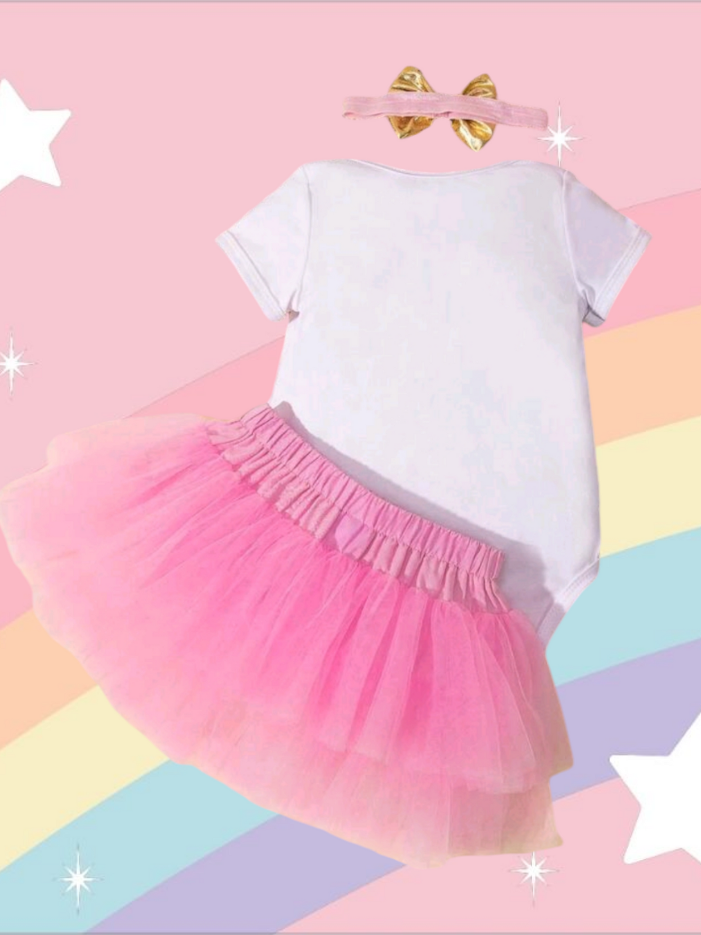 First Birthday Romper, Tutu Dress and Headband #1000899