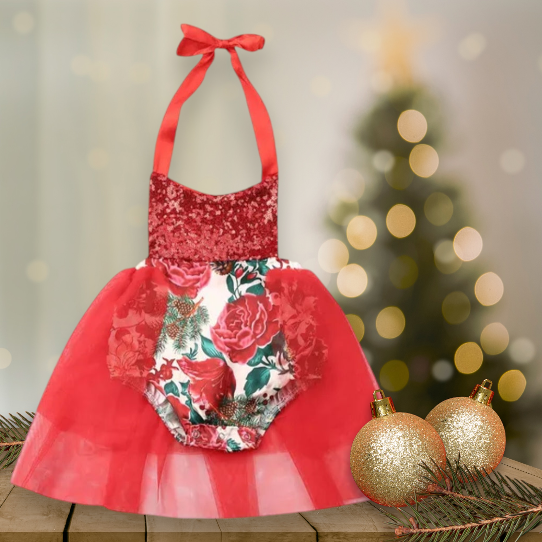 Red Rose Romantic Tutu Romper