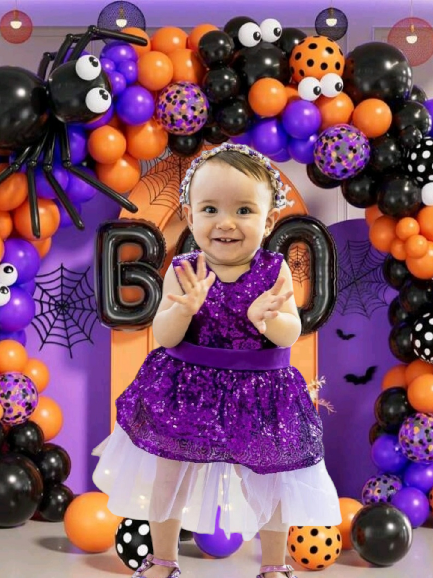 Purple Sequins Special Occasions Dress 1001035