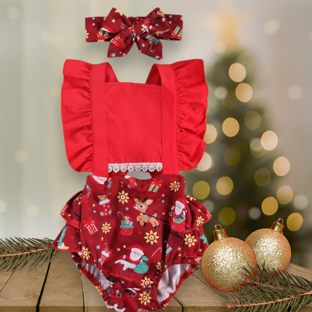 Christmas Romper and Headband #1000642