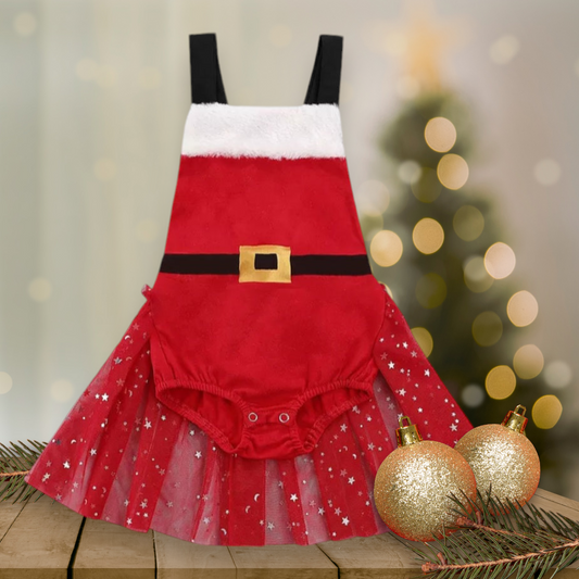 Christmas Romper With Romantic Tutu