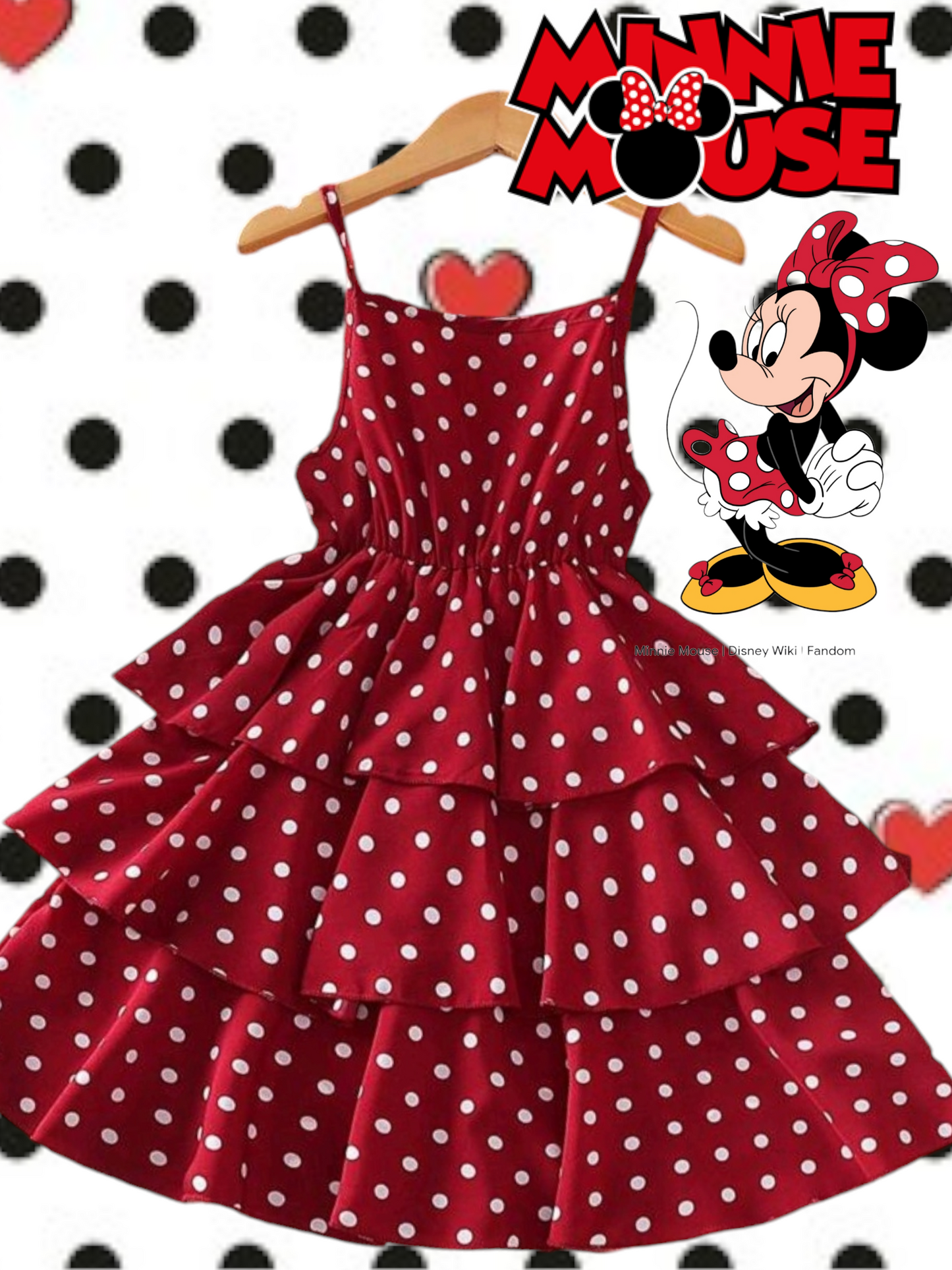 Red Polka Dress Sibling Outfit  #1000741