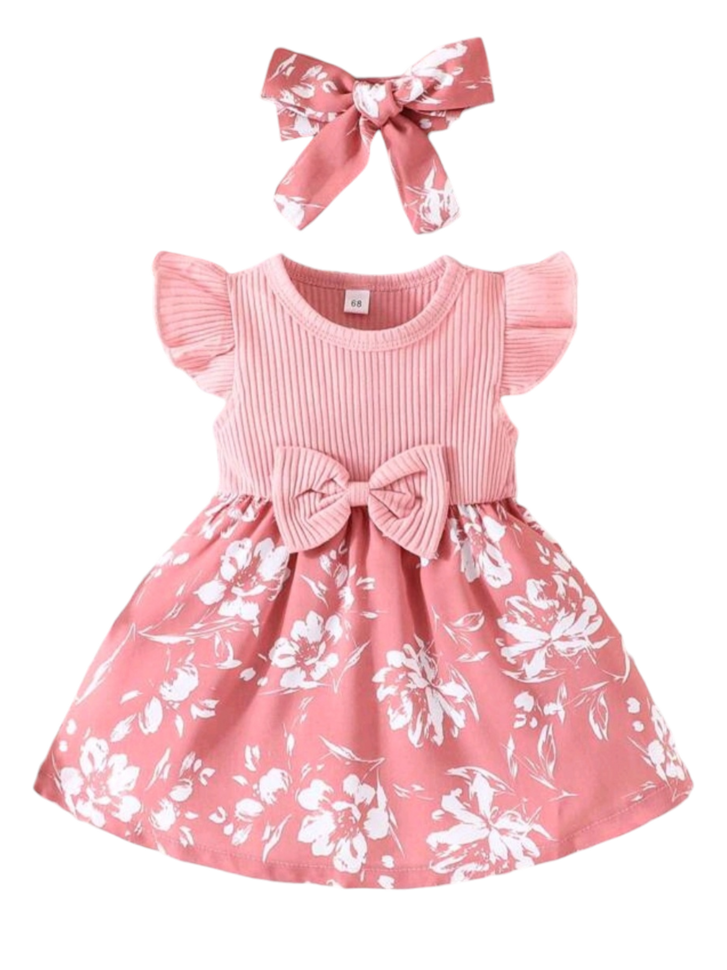 Pink Floral Dress 1001042