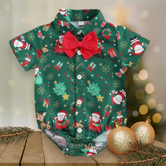 Forest Green Christmas Romper 2000317