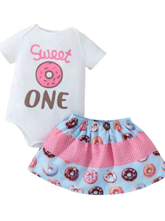 First Birthday Outfit Doughnut Sweet One #10020021