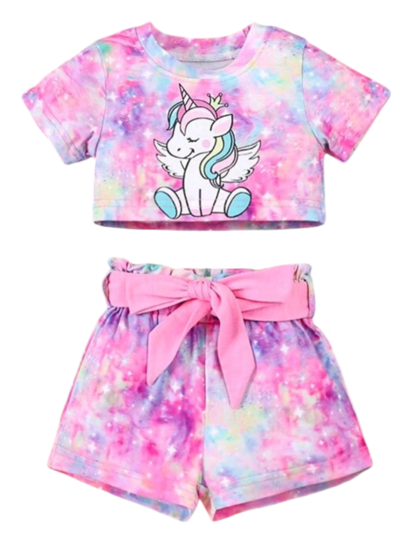 Unicorn Crop Top and Shorts