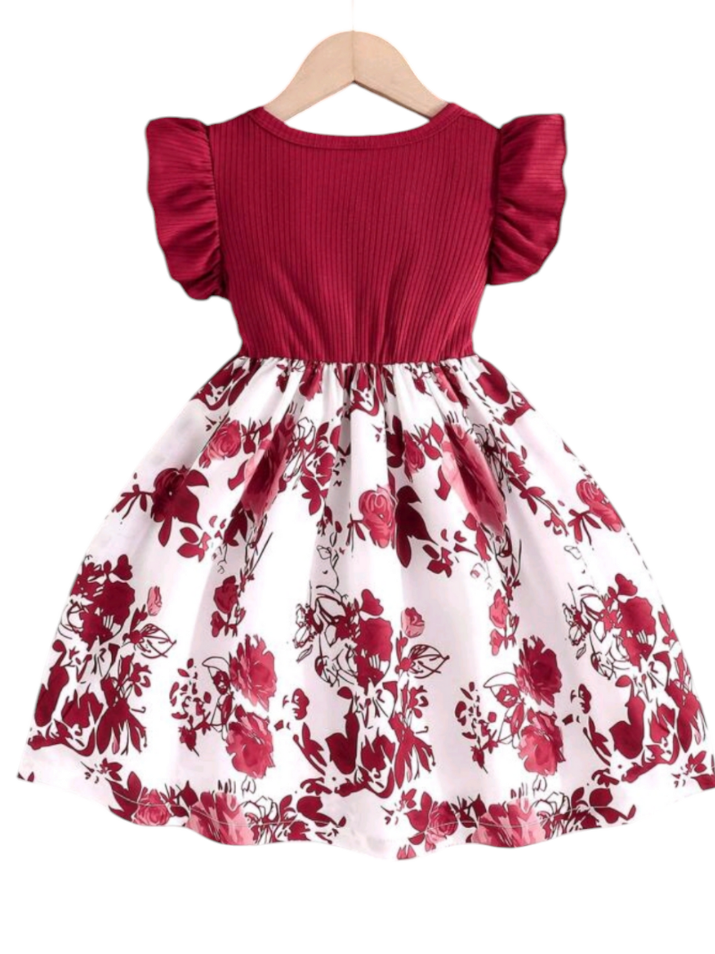 Maroon Floral Dress