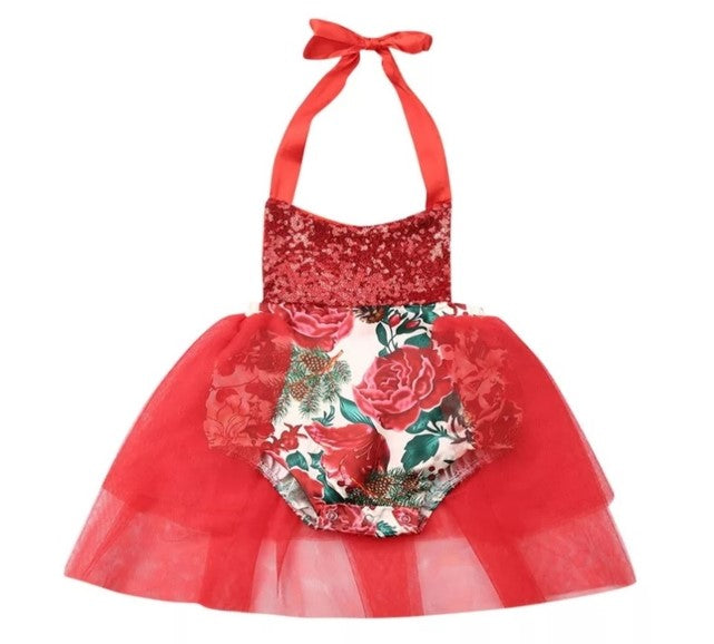 Red Rose Romantic Tutu Romper