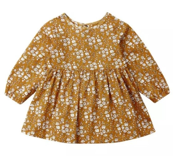Mustard Floral Dess 100038