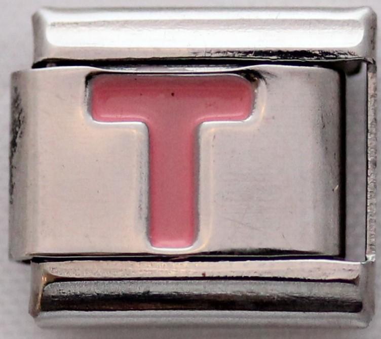 Pink Letter T-Charmed Jewellery