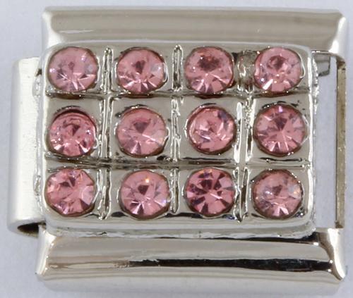 Pink Stones 9mm Charm-Charmed Jewellery