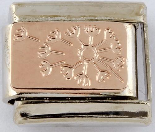 Rose Gold Dandelion 9mm Charm-Charmed Jewellery
