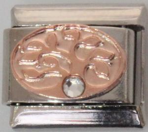 Rose gold tree of life with stone 9mm Charm-Charmed Jewellery