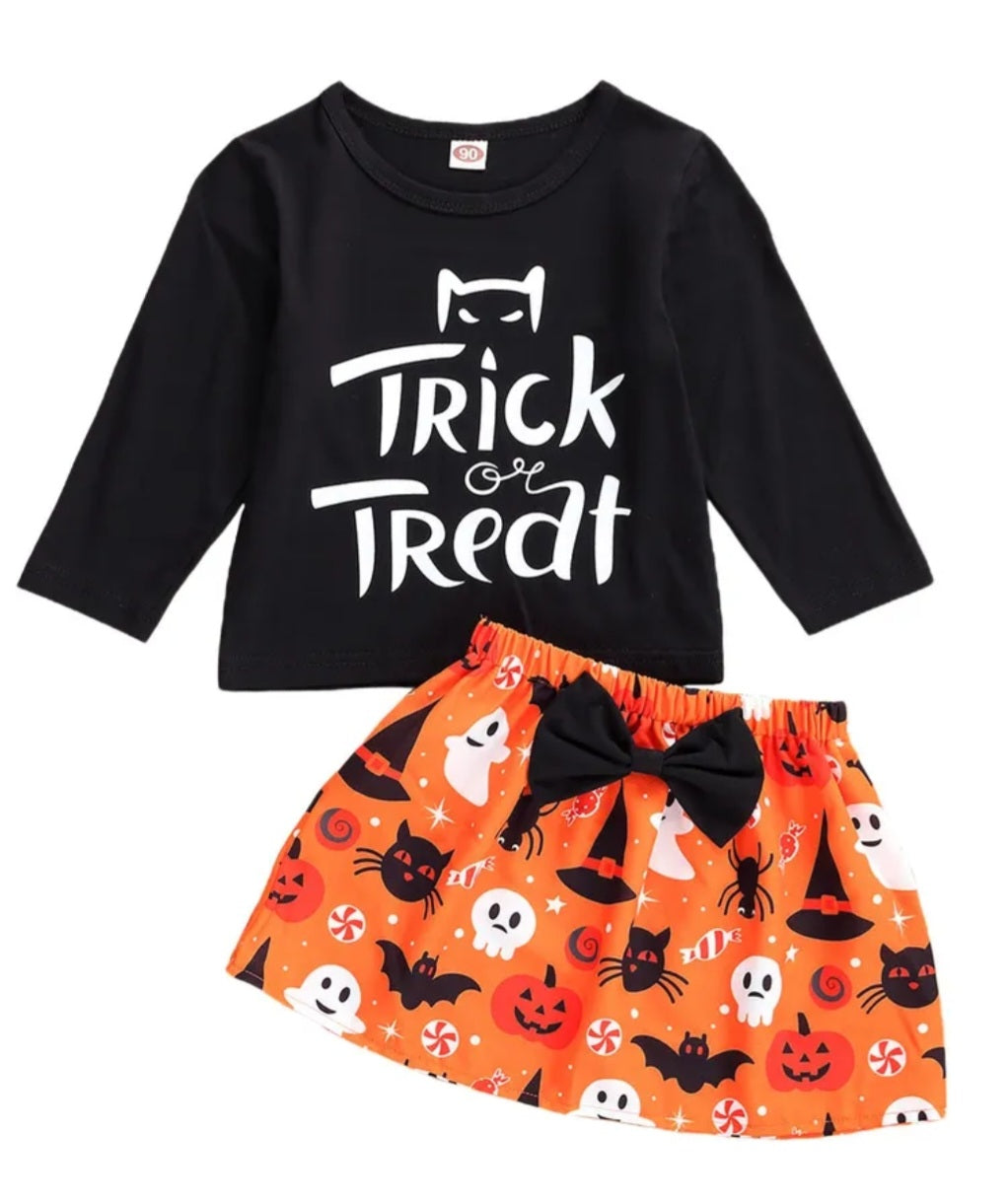 Trick Or Treat Top and Skirt