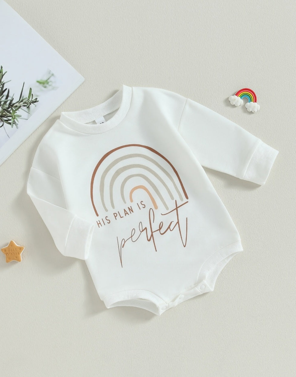 His Plan Is Perfect Romper Gender Neutral  1000145