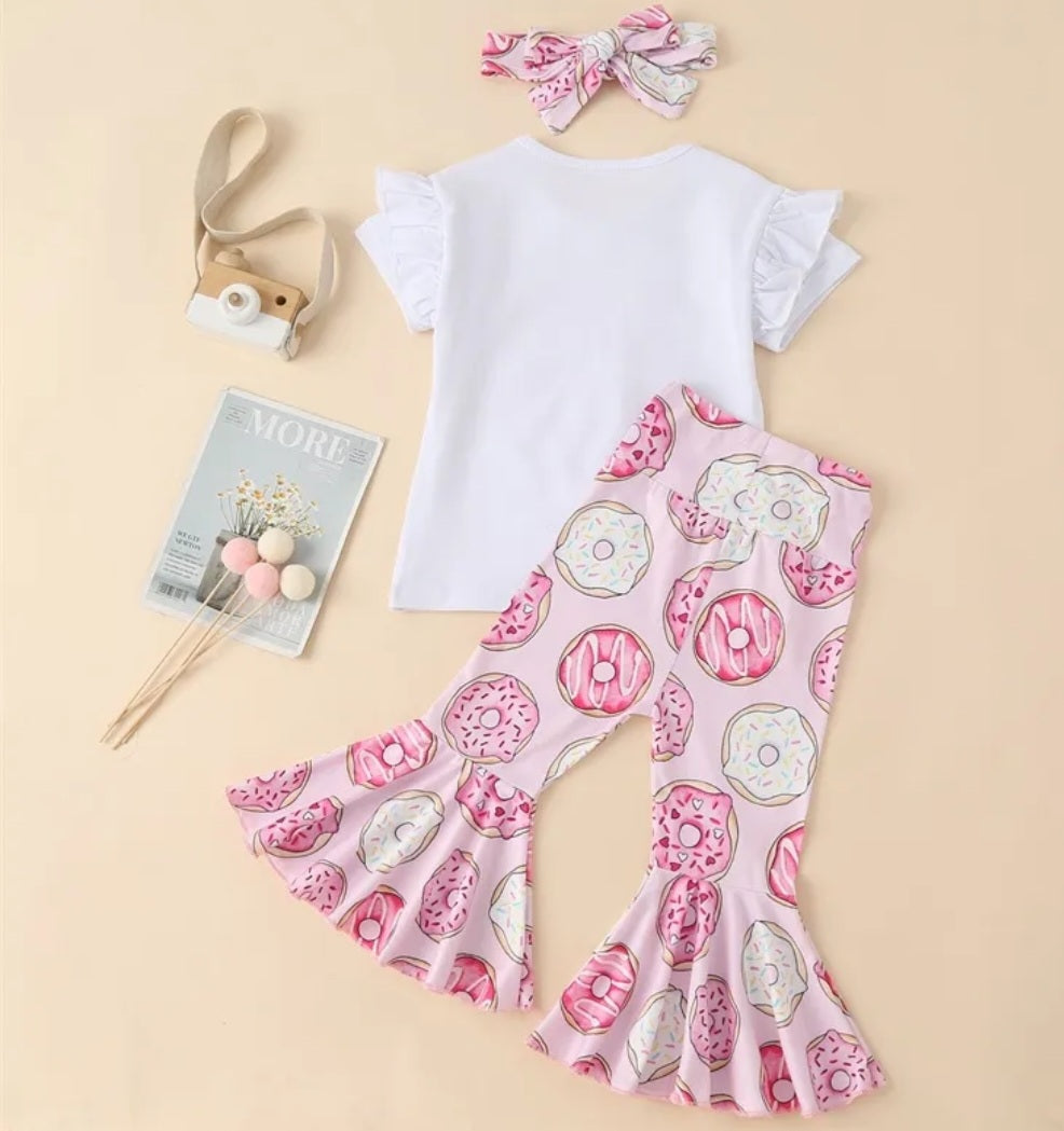 Two Sweet T-shirt with Bell Bottoms and Headband 