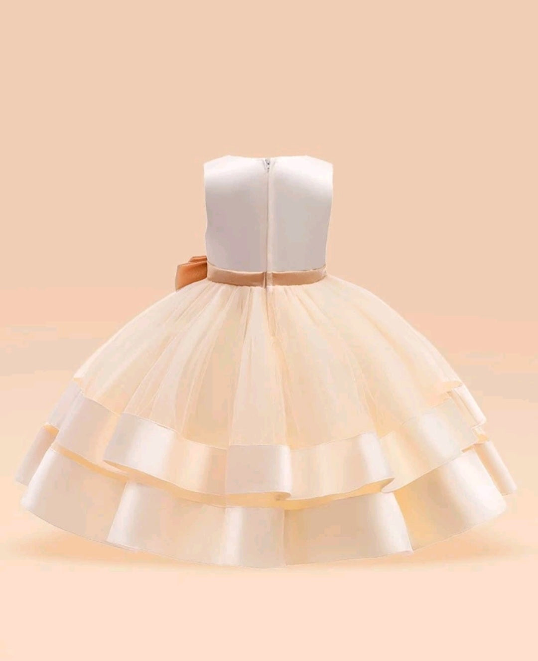 Ivory Special Occasions Dress with Big Bow 