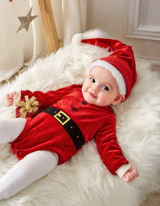 Christmas Photoshoot Romper and Hat 200030