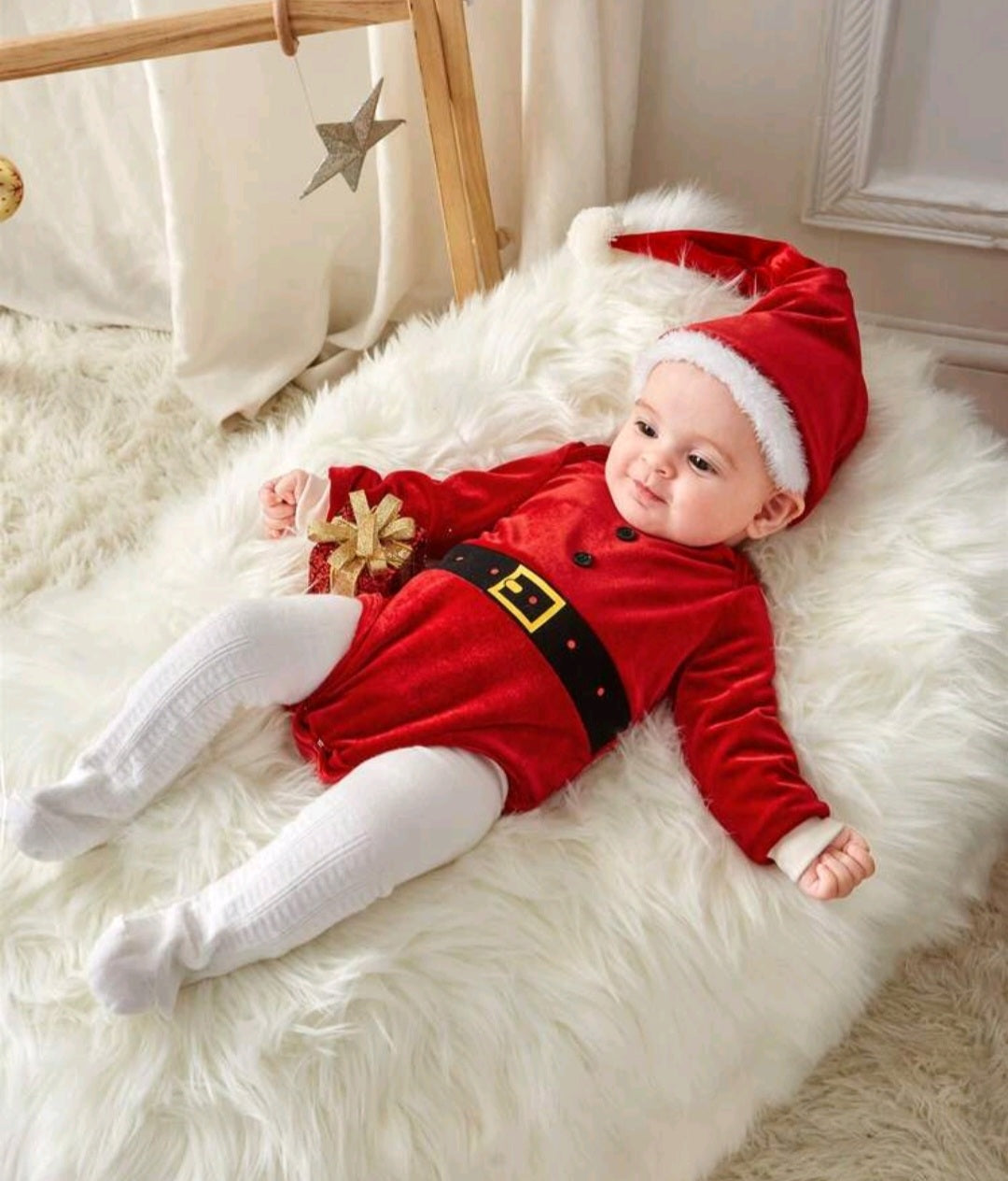 Christmas Photoshoot Romper and Hat