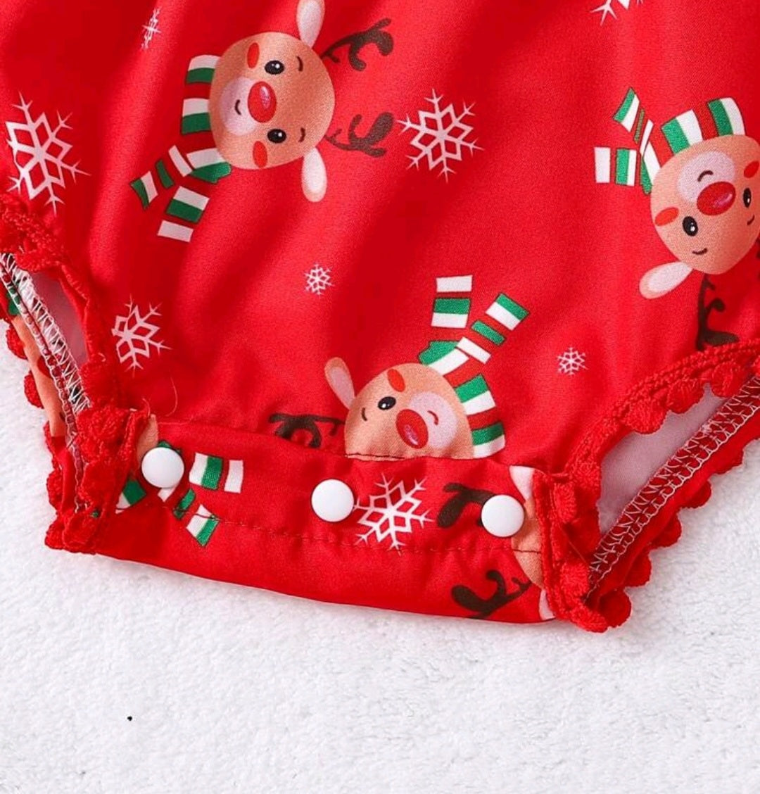 Christmas Reindeer Romper and Headband 