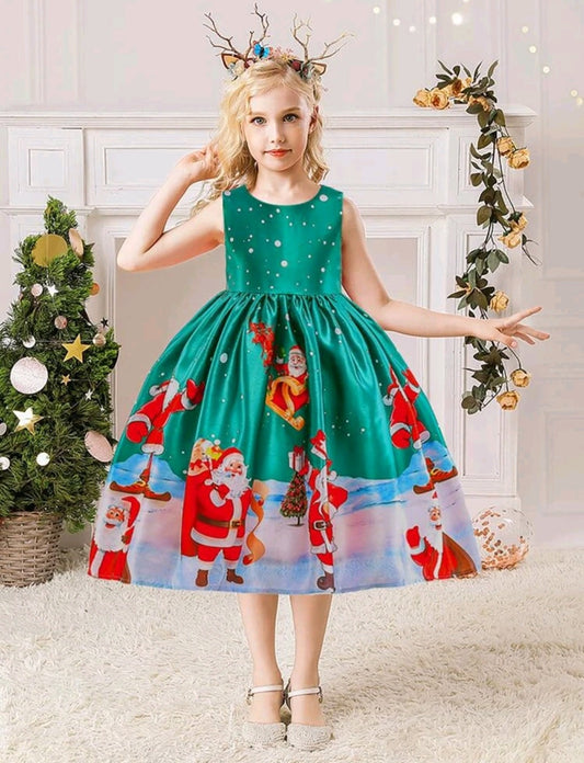 Santa Green Special Occasions Dress Christmas 