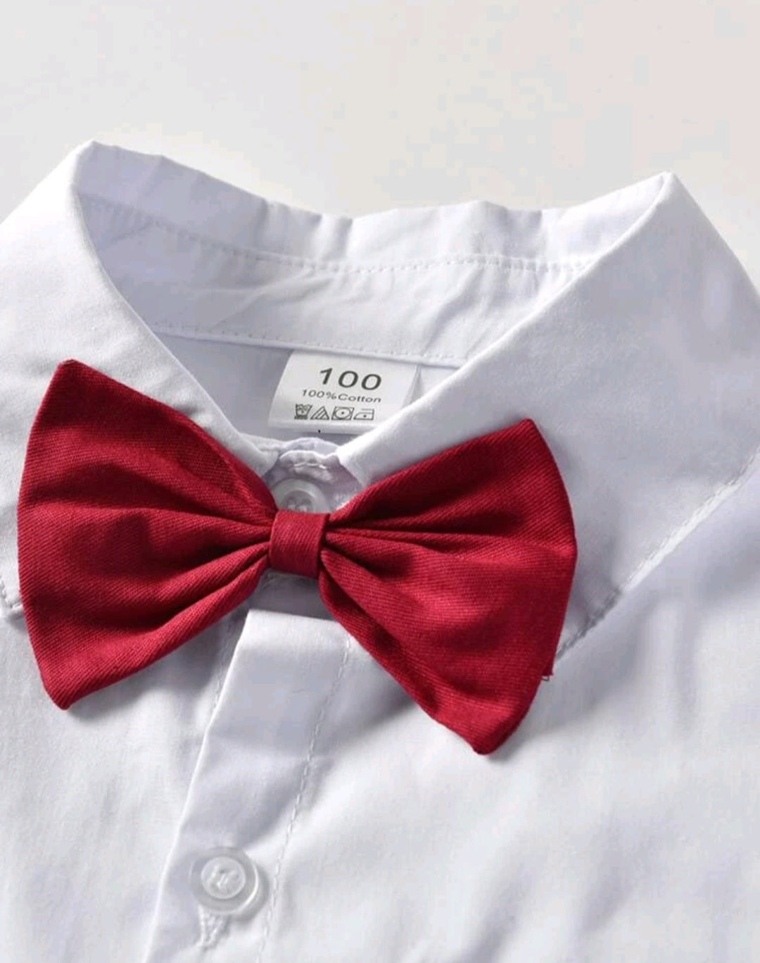 4PCS Gentleman Suit White and Red