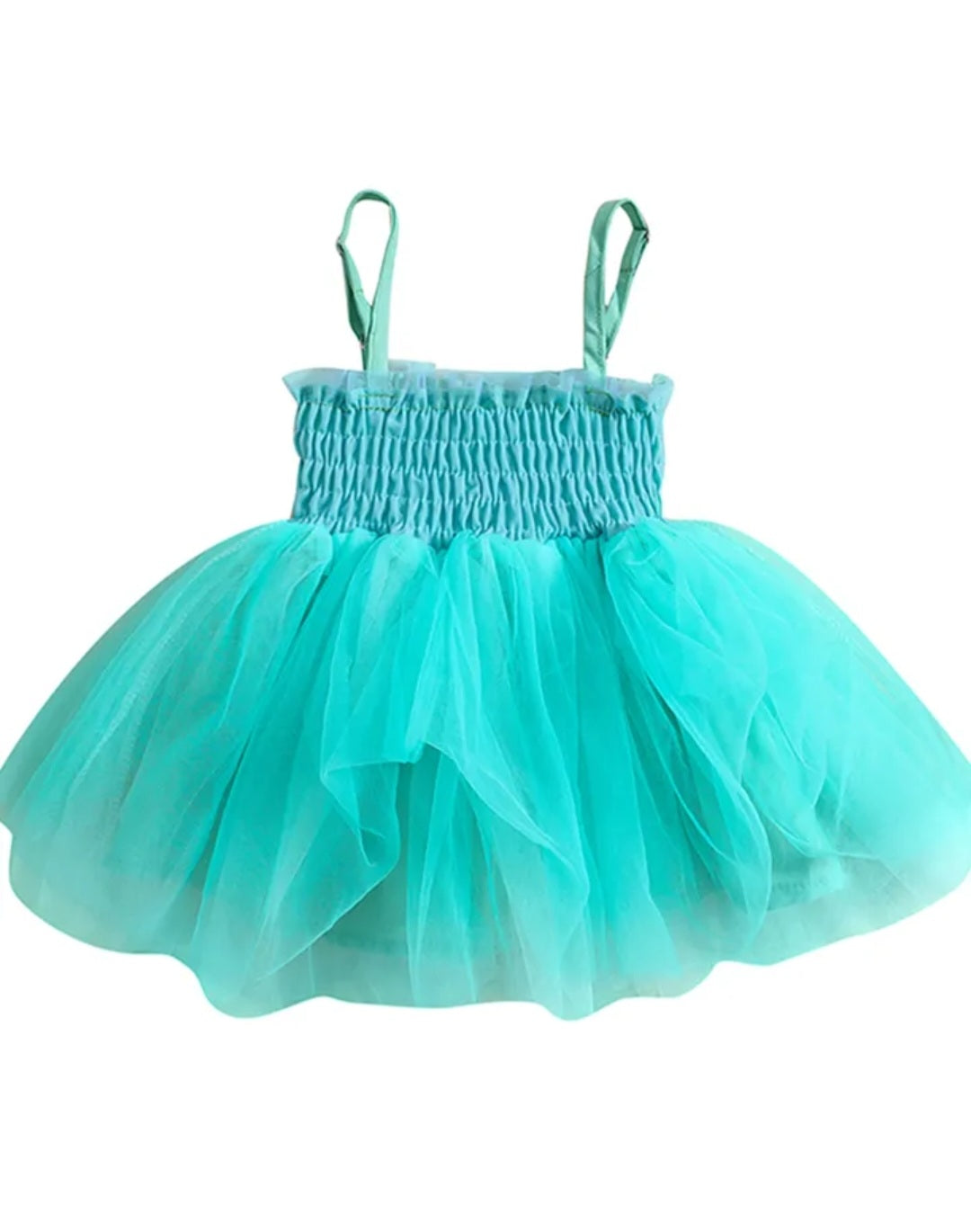 Blue Tulle Dress with Adjustable Straps